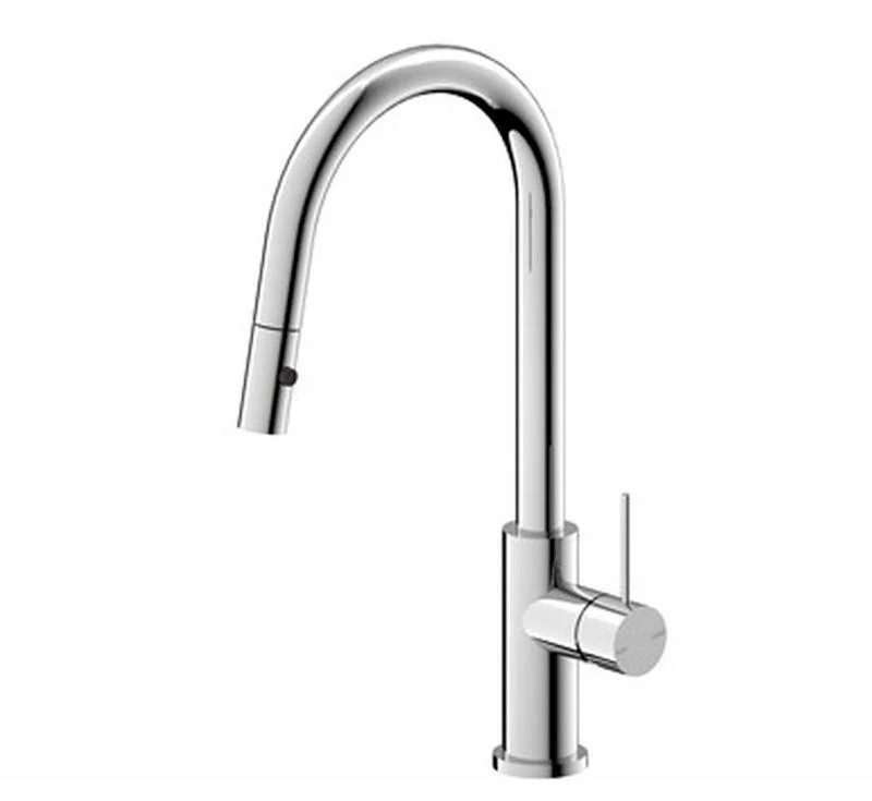 Nero Mecca Gooseneck Pull Out Sink Mixer With Vegie Spray Chrome - Image 5