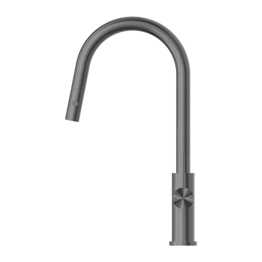 Nero Mecca Gooseneck Pull Out Sink Mixer With Vegie Spray Gun Metal - Image 6
