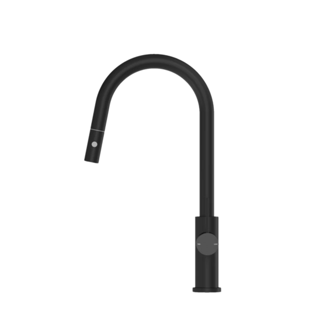 Nero Mecca Gooseneck Pull Out Sink Mixer With Vegie Spray Matt Black - Image 3
