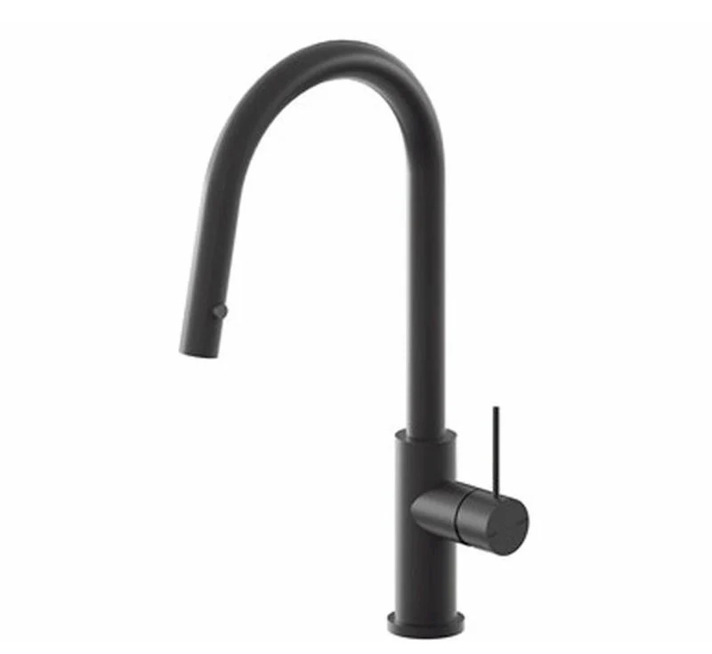 Nero Mecca Gooseneck Pull Out Sink Mixer With Vegie Spray Matt Black - Image 5