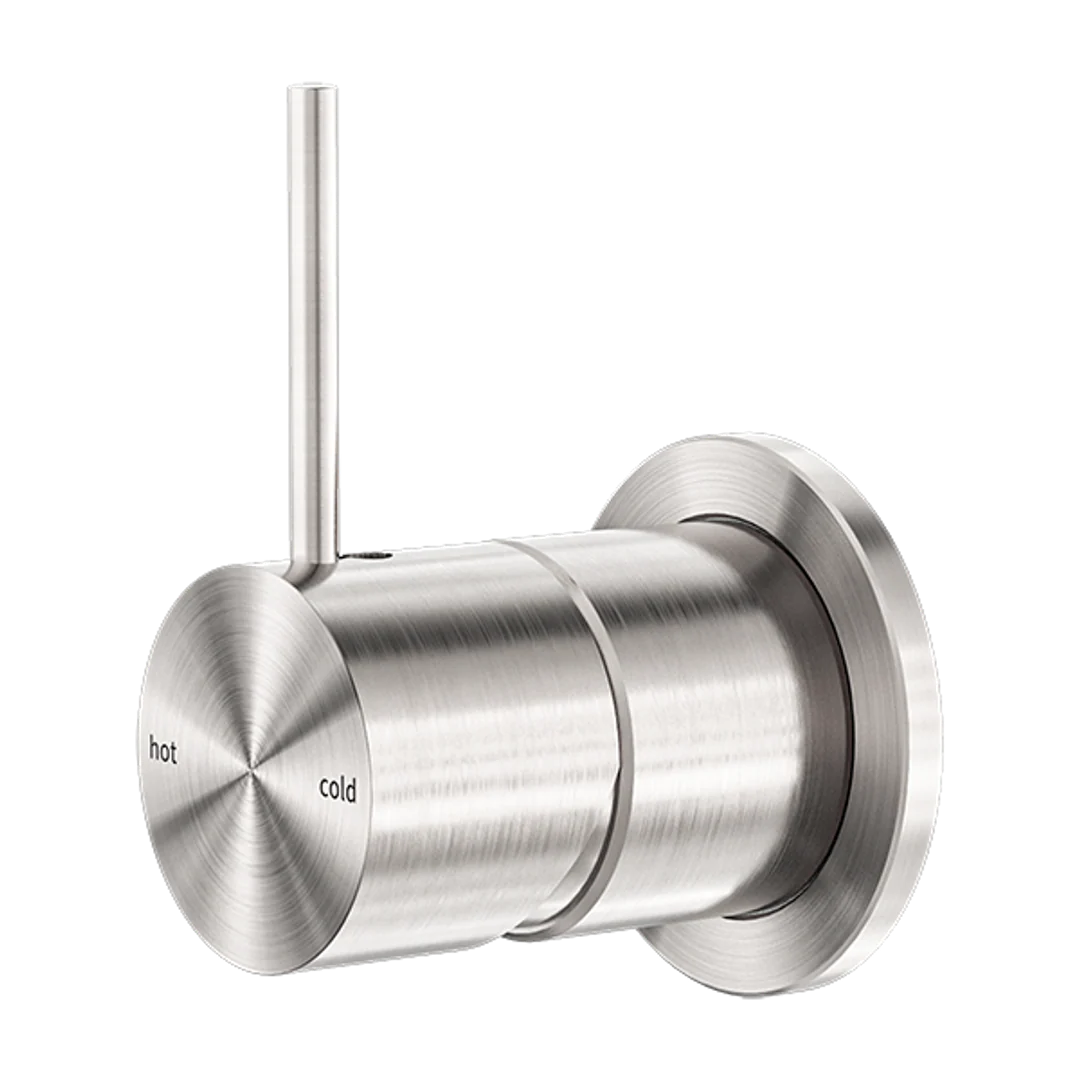 Nero Mecca Shower Mixer 60Mm Handle Up Plate Brushed Nickel Nr221911Jbn