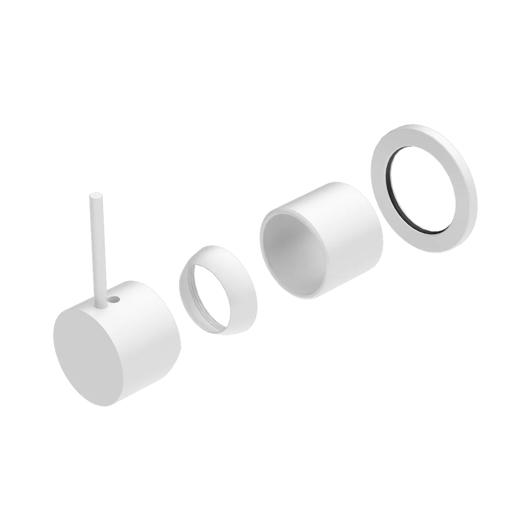 Nero Mecca Shower Mixer 60Mm Handle Up Plate Trim Kits Only Matte White