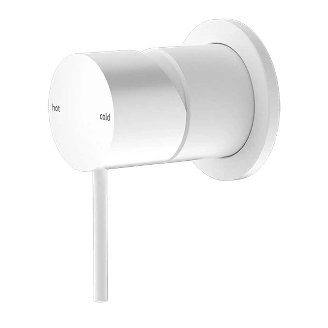 Nero Mecca Shower Mixer 60Mm Plate Matte White Nr221911Hmw