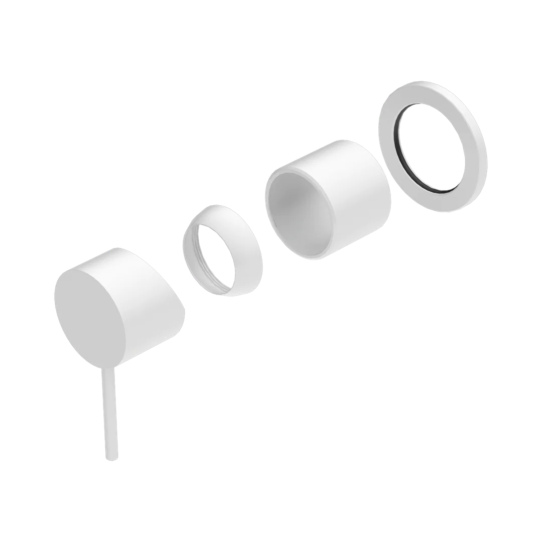 Nero Mecca Shower Mixer 60Mm Plate Trim Kits Only Matte White