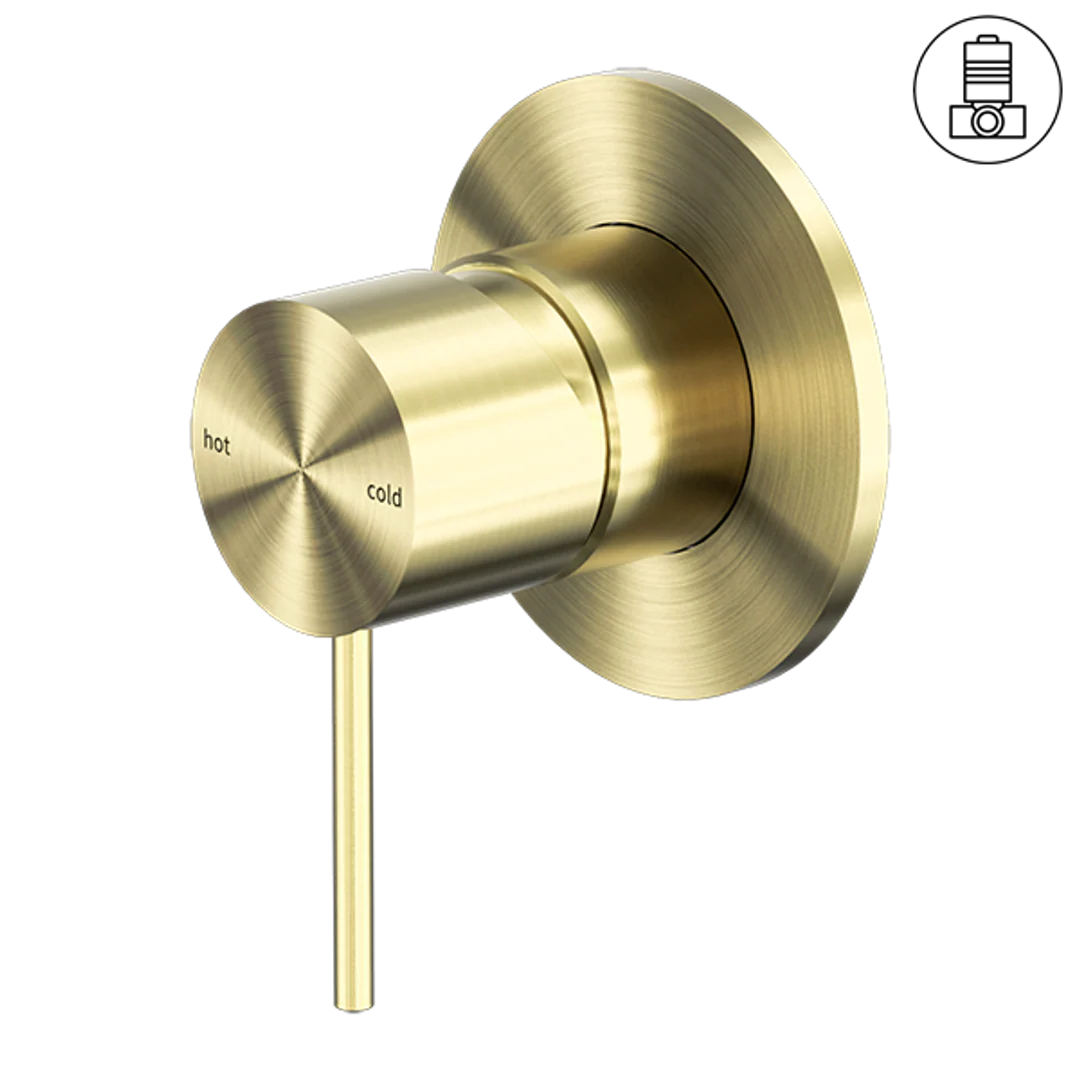 Nero Mecca Shower Mixer 80Mm Plate Brushed Gold Nr221911Bg