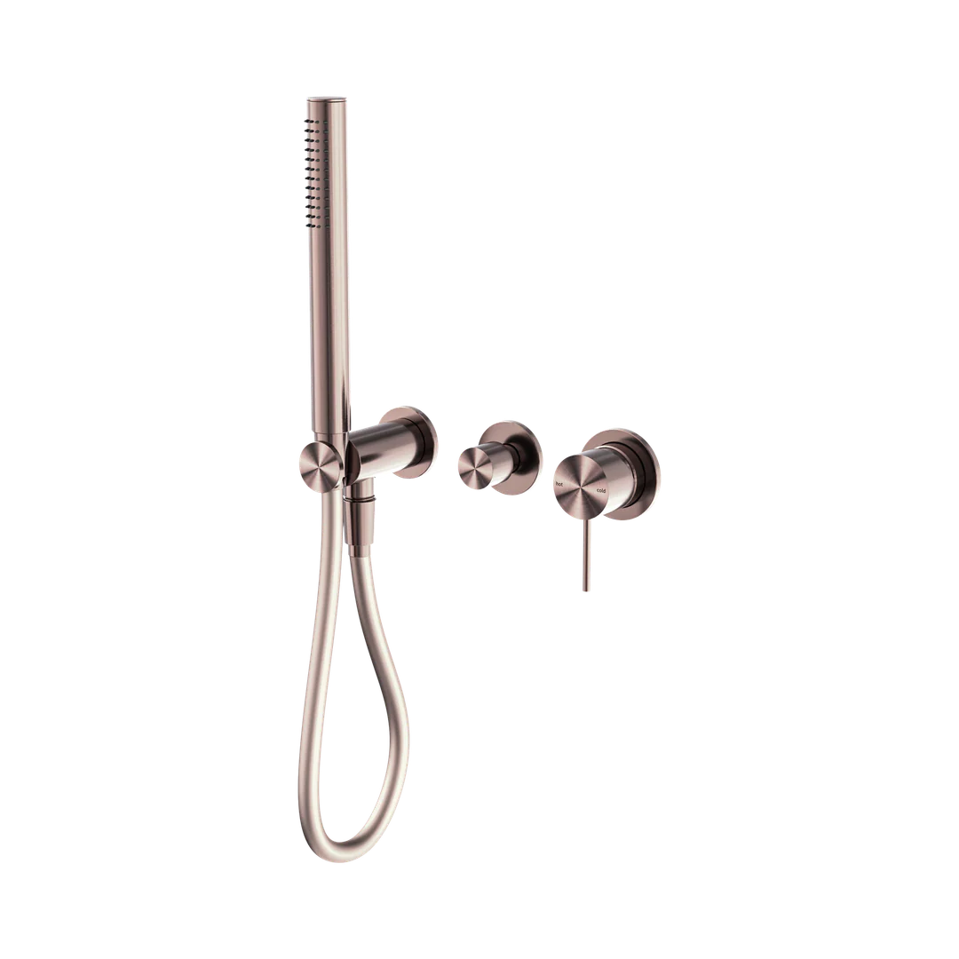 Nero Mecca Shower Mixer Diverter System Separate Back Plate Brushed Bronze