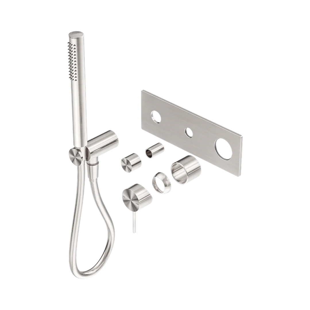 Nero Mecca Shower Mixer Diverter System Trim Kits Only Brushed Nickel