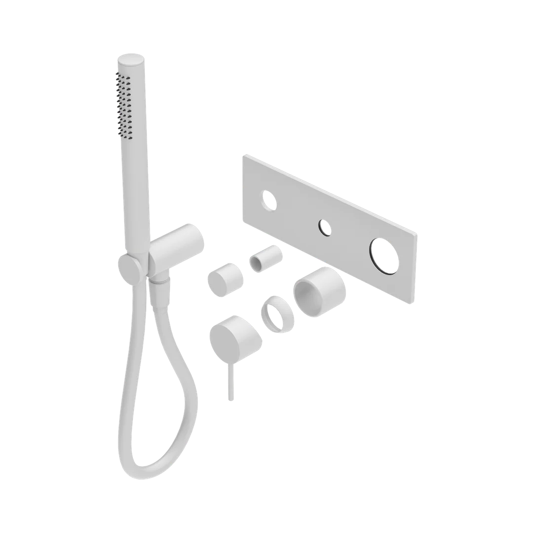 Nero Mecca Shower Mixer Diverter System Trim Kits Only Matte White