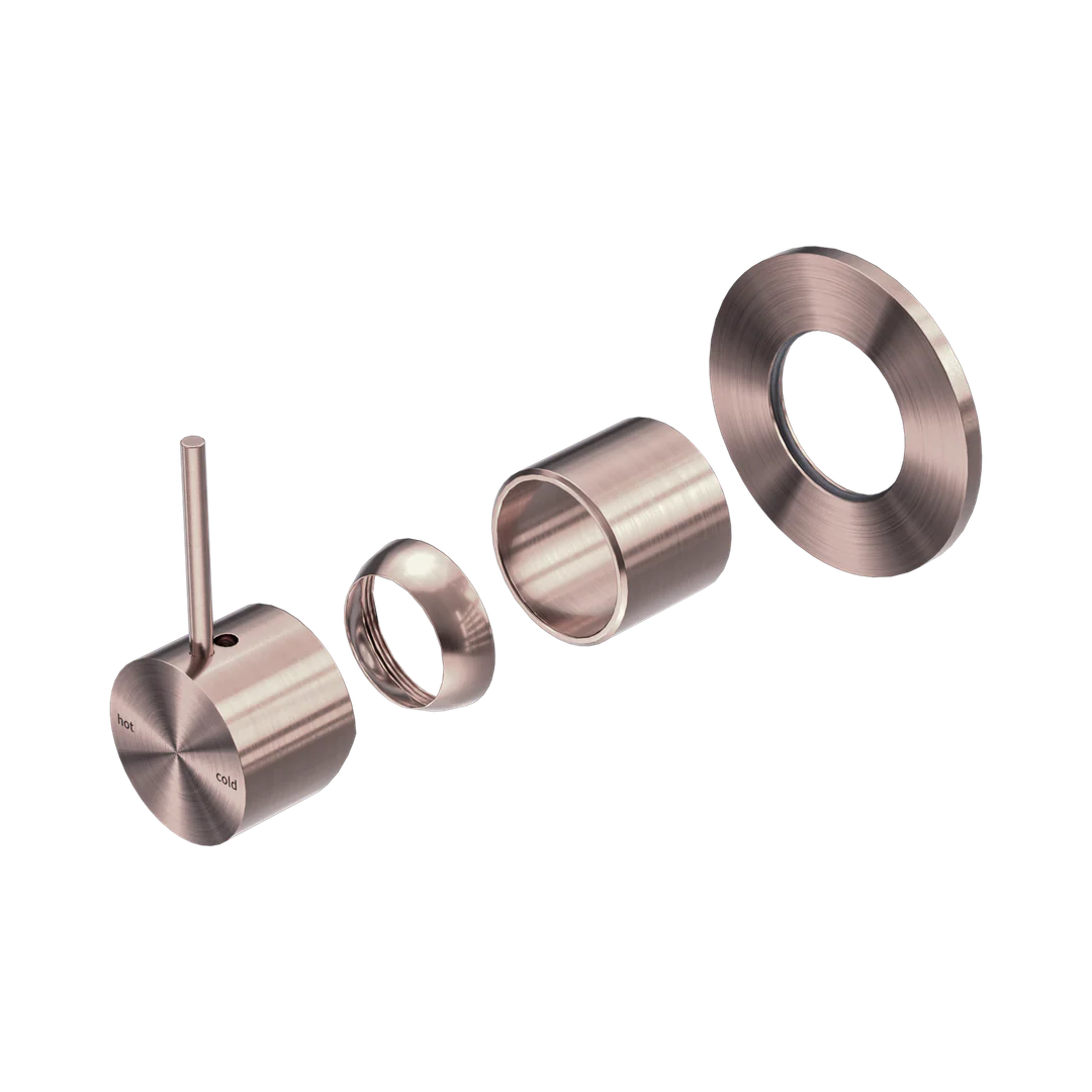 Nero Mecca Shower Mixer Handle Up 80Mm Plate Trim Kits Only Brushed Bronze