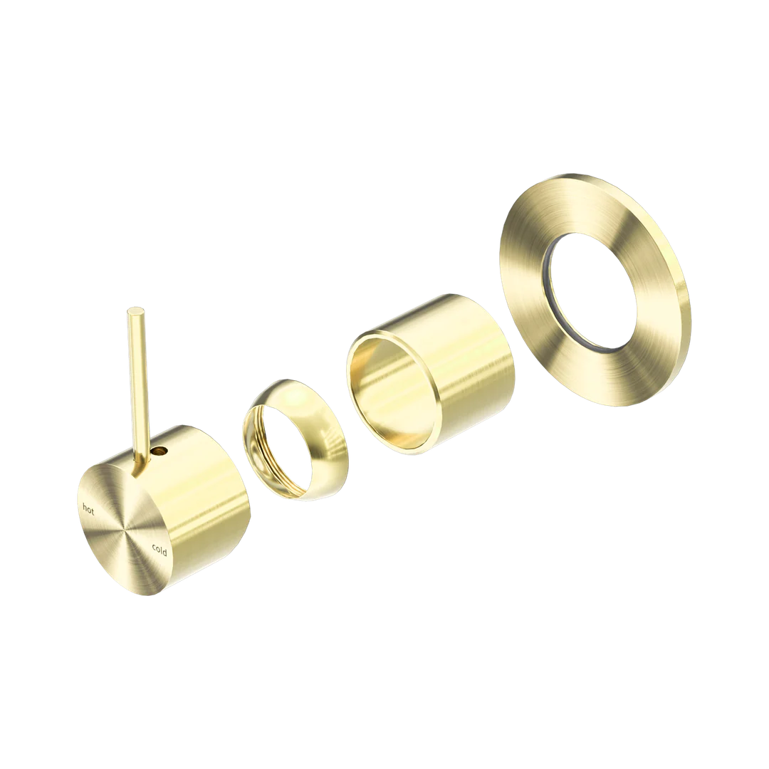 Nero Mecca Shower Mixer Handle Up 80Mm Plate Trim Kits Only Brushed Gold