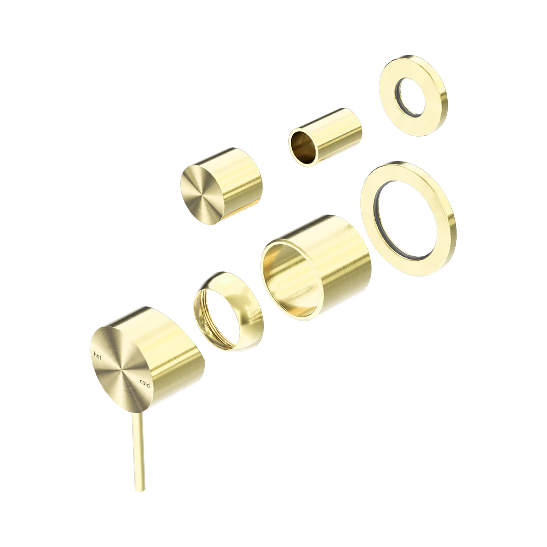 Nero Mecca Shower Mixer With Diverter Separate Back Plate Trim Kits Only Brushed Gold