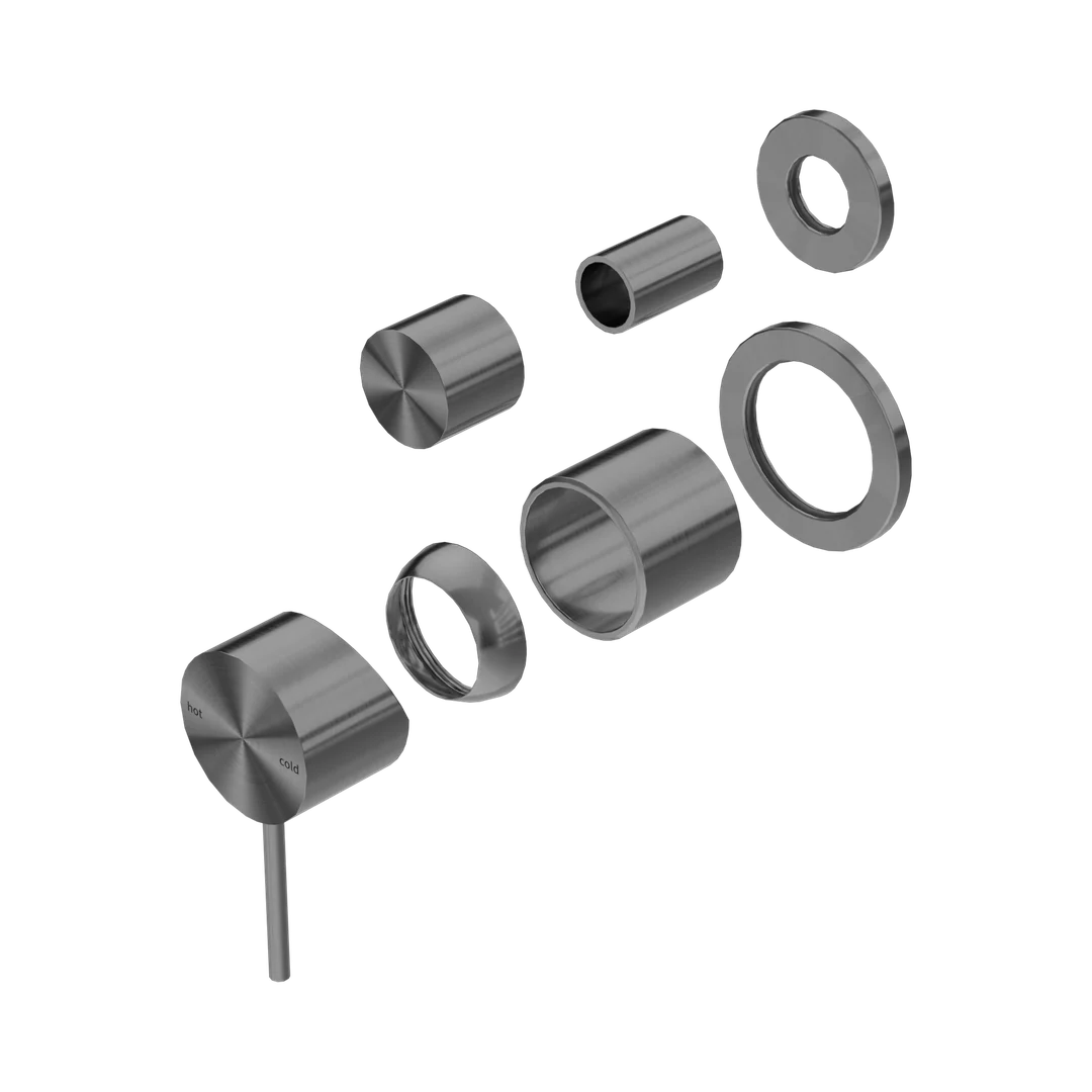Nero Mecca Shower Mixer With Diverter Separate Back Plate Trim Kits Only Gun Metal