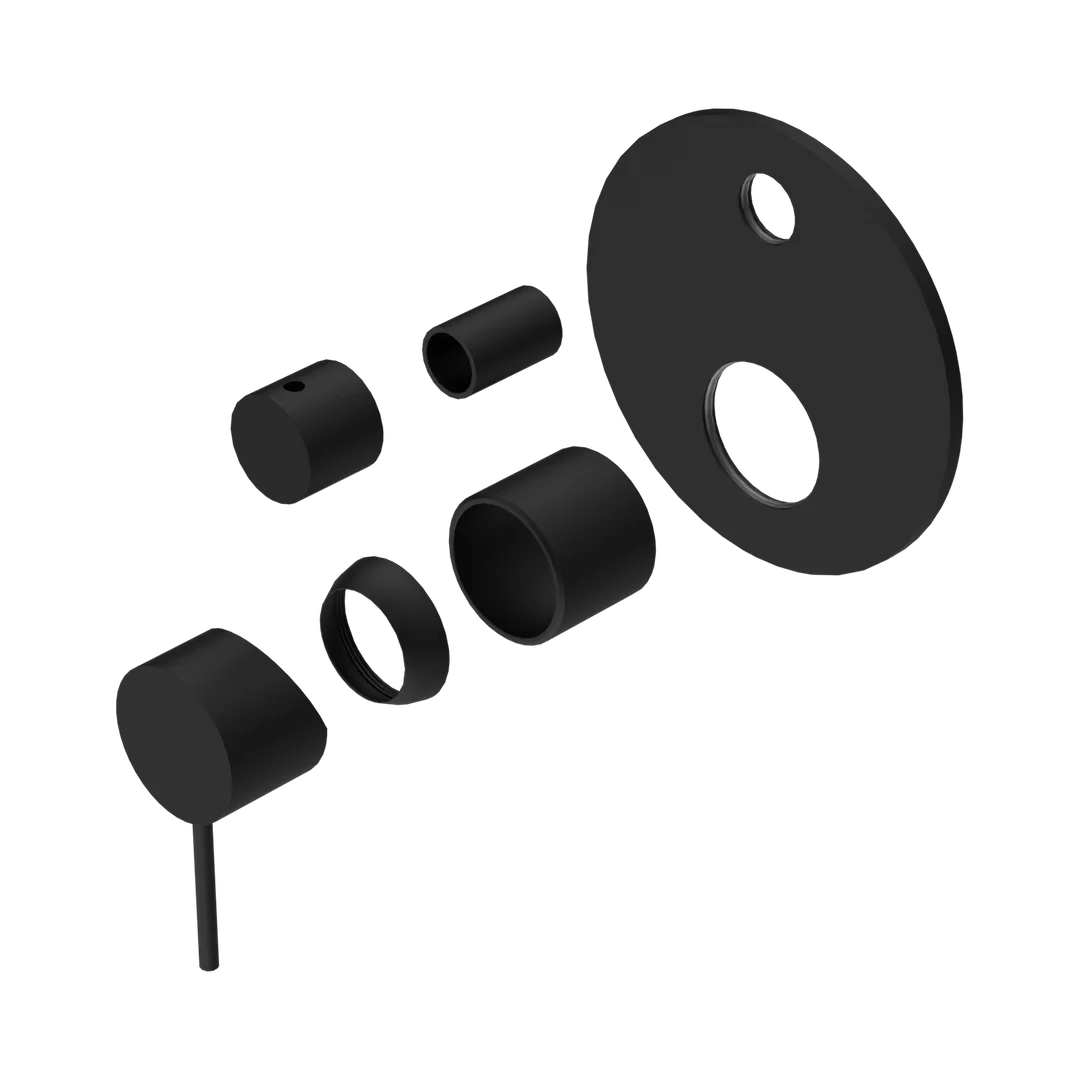 Nero Mecca Shower Mixer With Diverter Trim Kits Only Matte Black