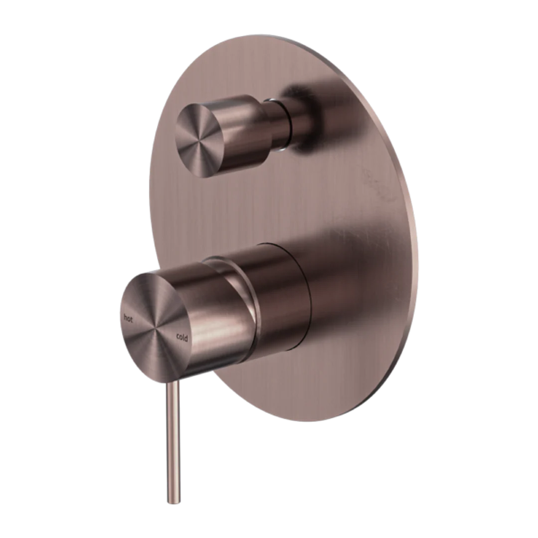 Nero Mecca Shower Mixer With Divertor Brushed Bronze Nr221911Abz