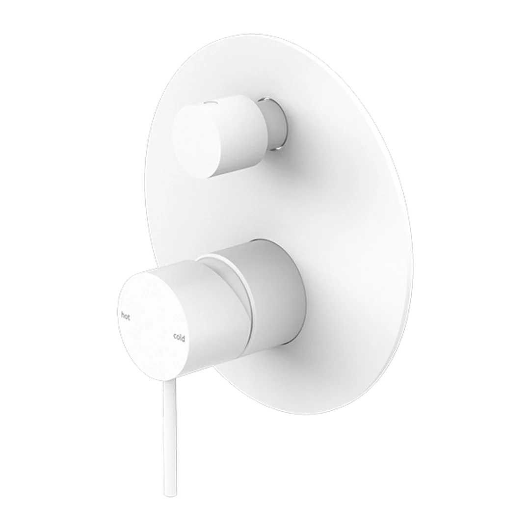 Nero Mecca Shower Mixer With Divertor Matte White Nr221909Amw