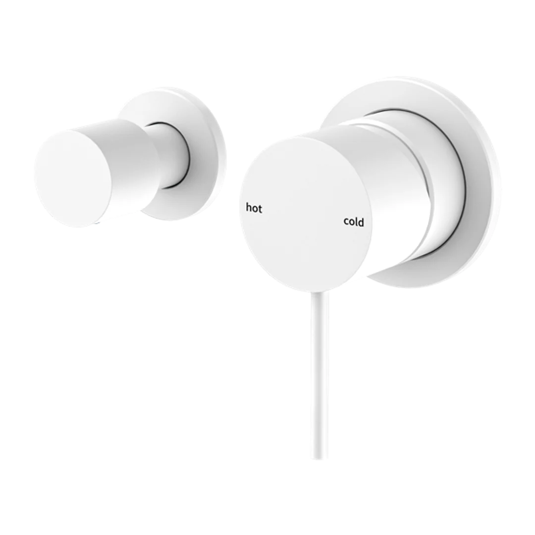 Nero Mecca Shower Mixer With Horizontal 2 Way Divertor Matte White Nr221911Umw