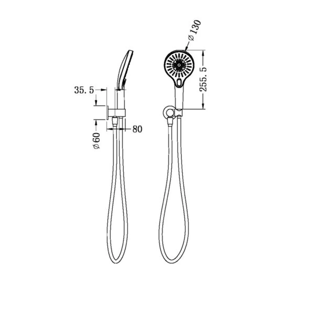 Nero Mecca Shower On Bracket Gun Metal Nr221905Cgm - Image 2