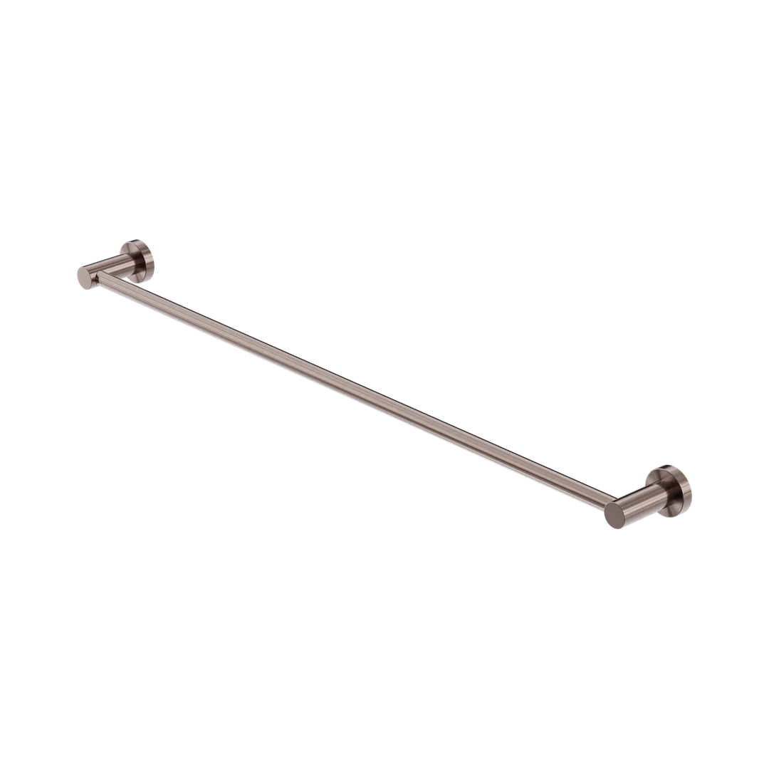 Nero Mecca Single Towel Rail 800Mm Brushed Bronze