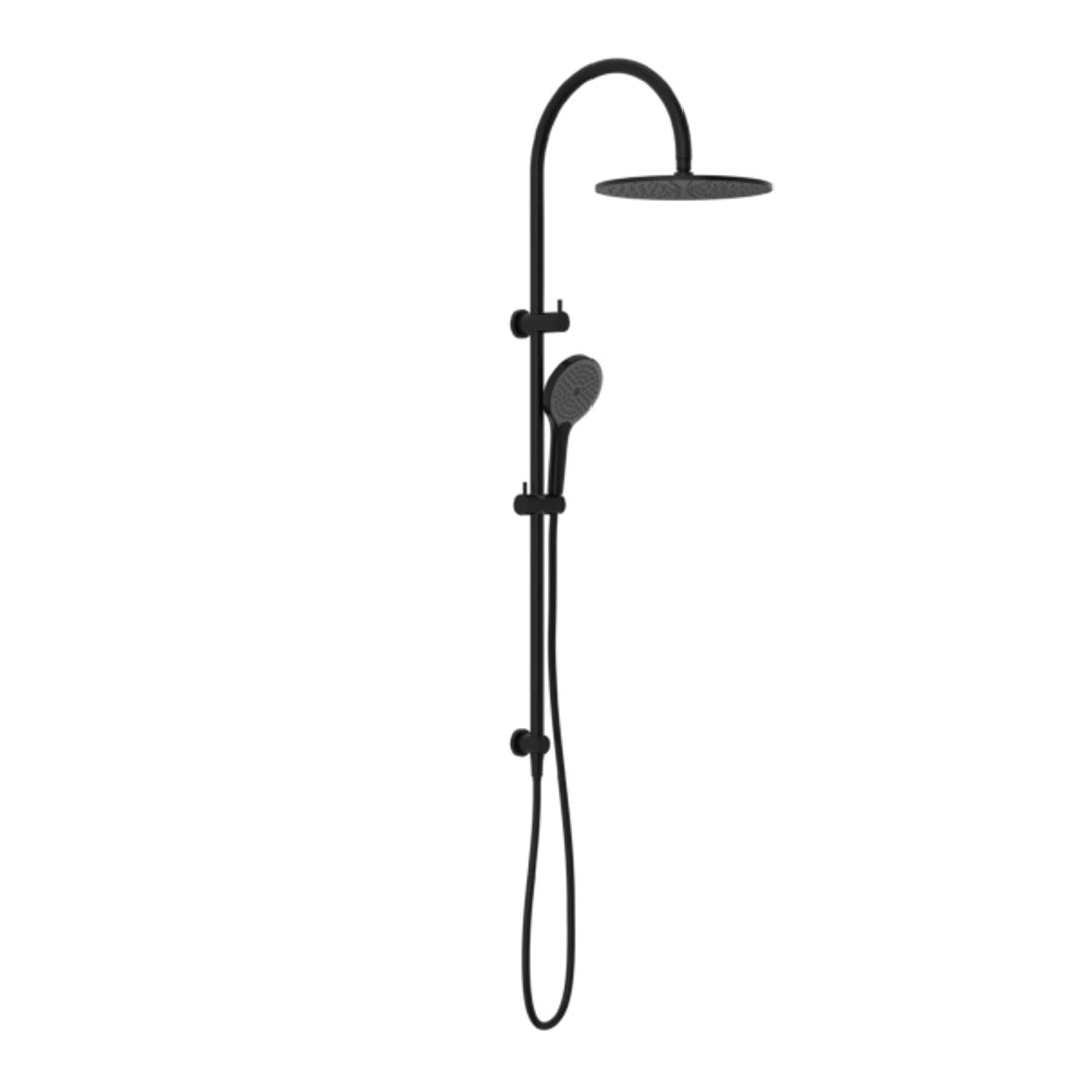 Nero Mecca Twin Shower With Air Shower Ii Matte Black Nr221905Hmb