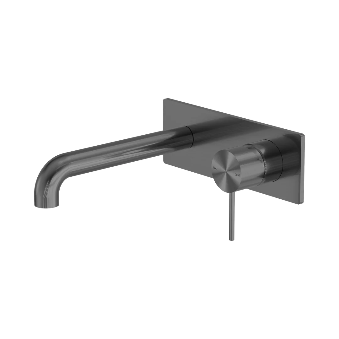 Nero Mecca Wall Basin/Bath Mixer 120Mm Gun Metal