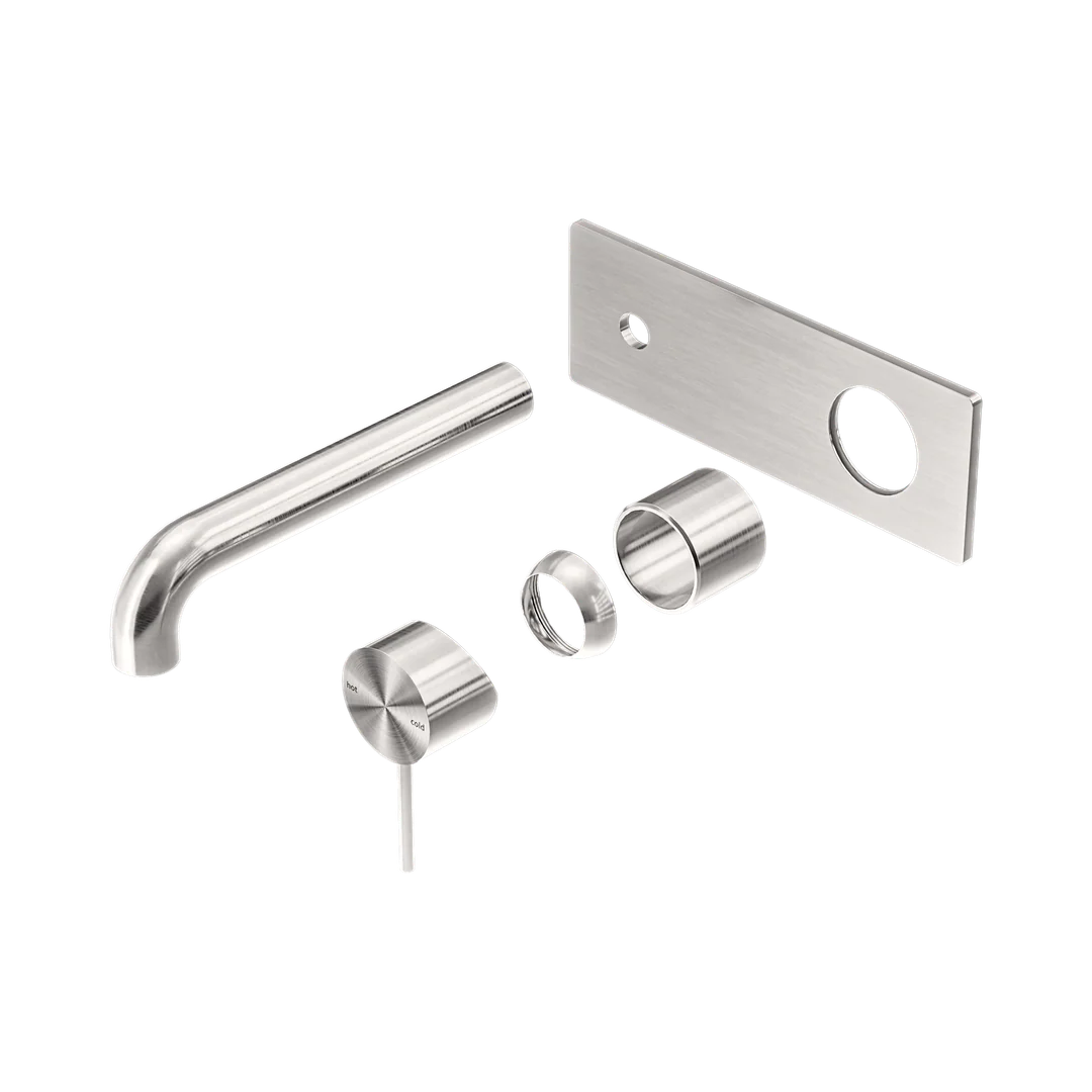 Nero Mecca Wall Basin/Bath Mixer 185Mm Trim Kits Only Brushed Nickel