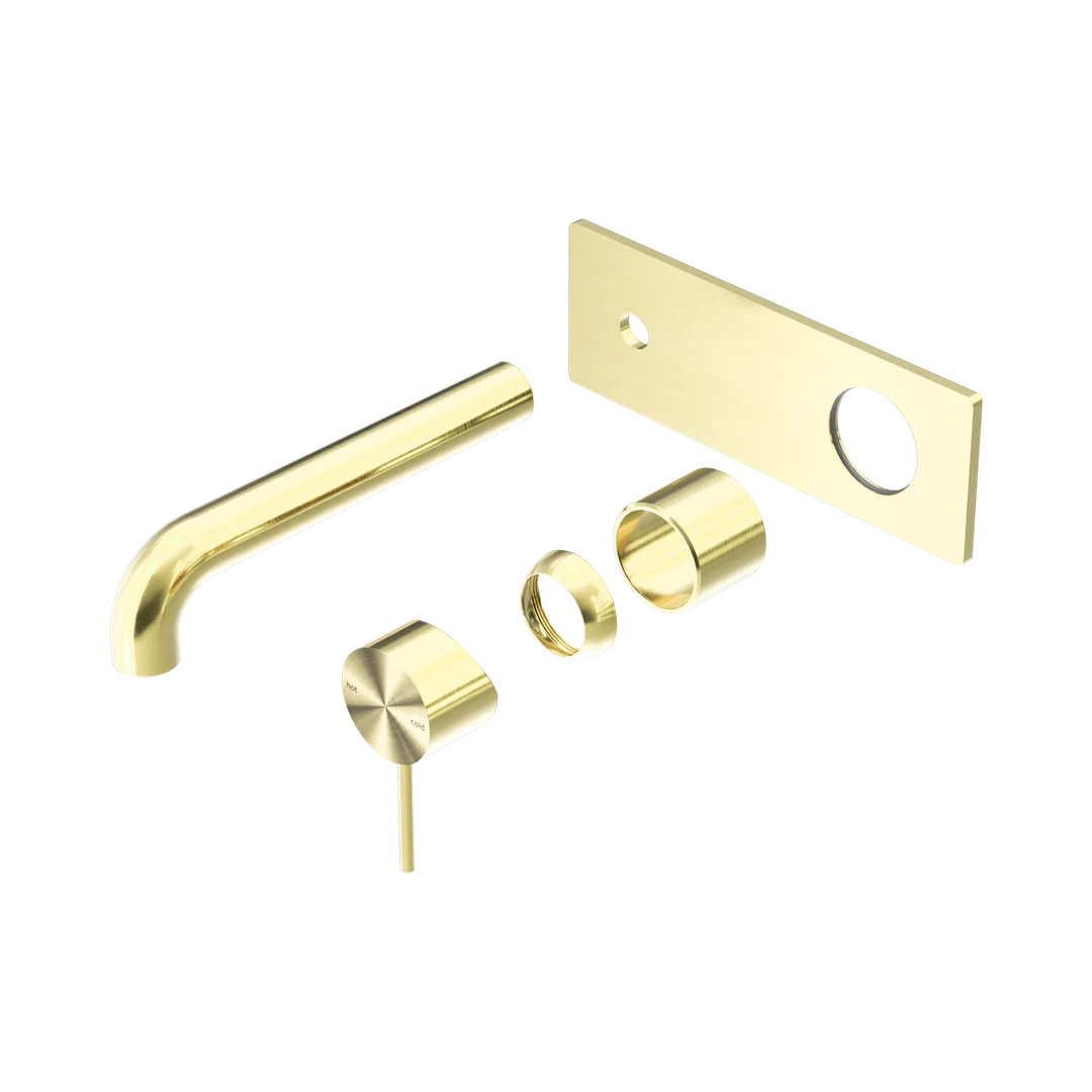 Nero Mecca Wall Basin/Bath Mixer 230Mm Trim Kits Only Brushed Gold