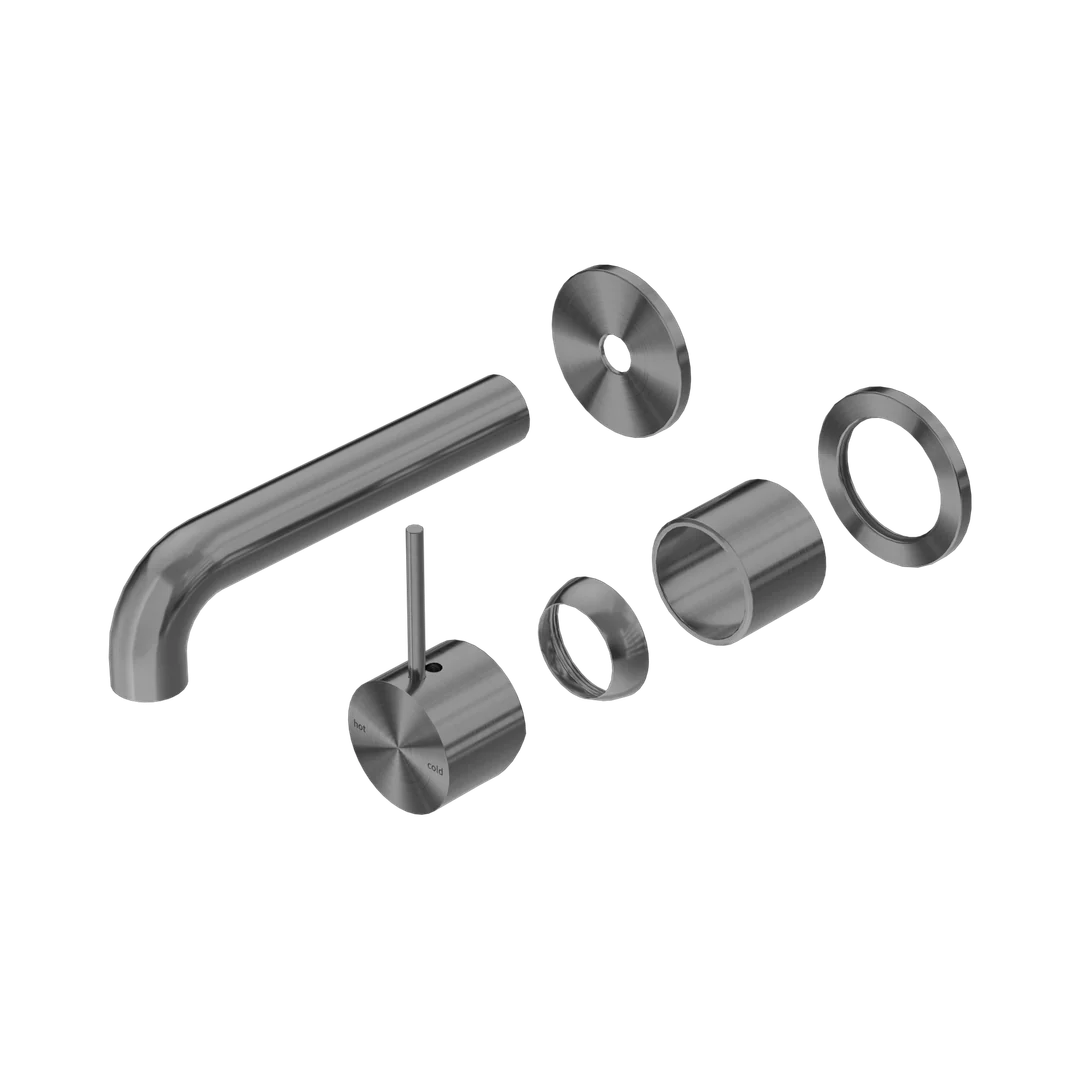 Nero Mecca Wall Basin/Bath Mixer Back Plate Handle Up 120Mm Trim Kits Only Gun Metal