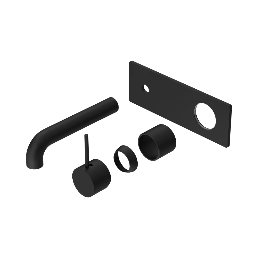 Nero Mecca Wall Basin/Bath Mixer Handle Up 160Mm Trim Kits Only Matte Black