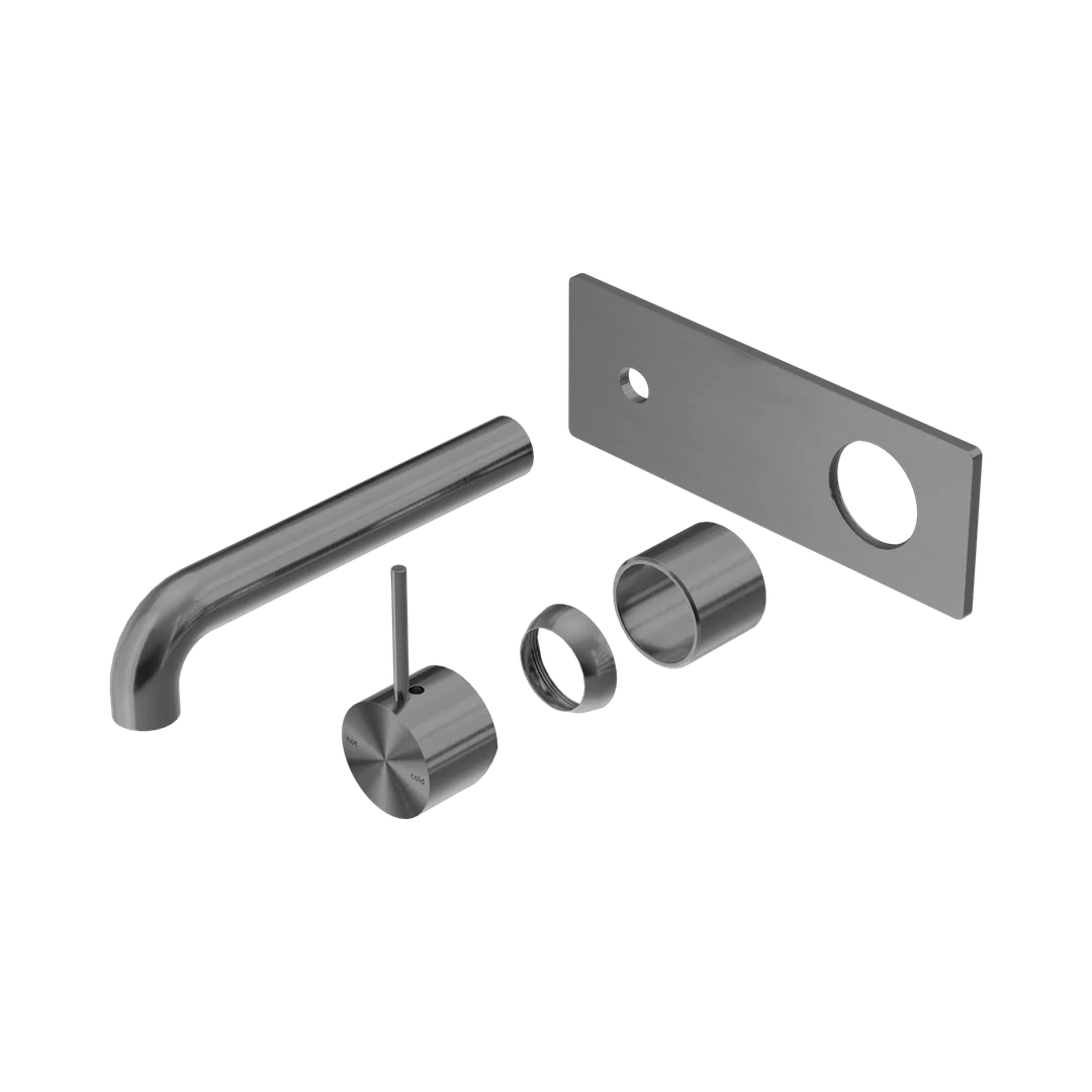 Nero Mecca Wall Basin/Bath Mixer Handle Up 230Mm Trim Kits Only Gun Metal