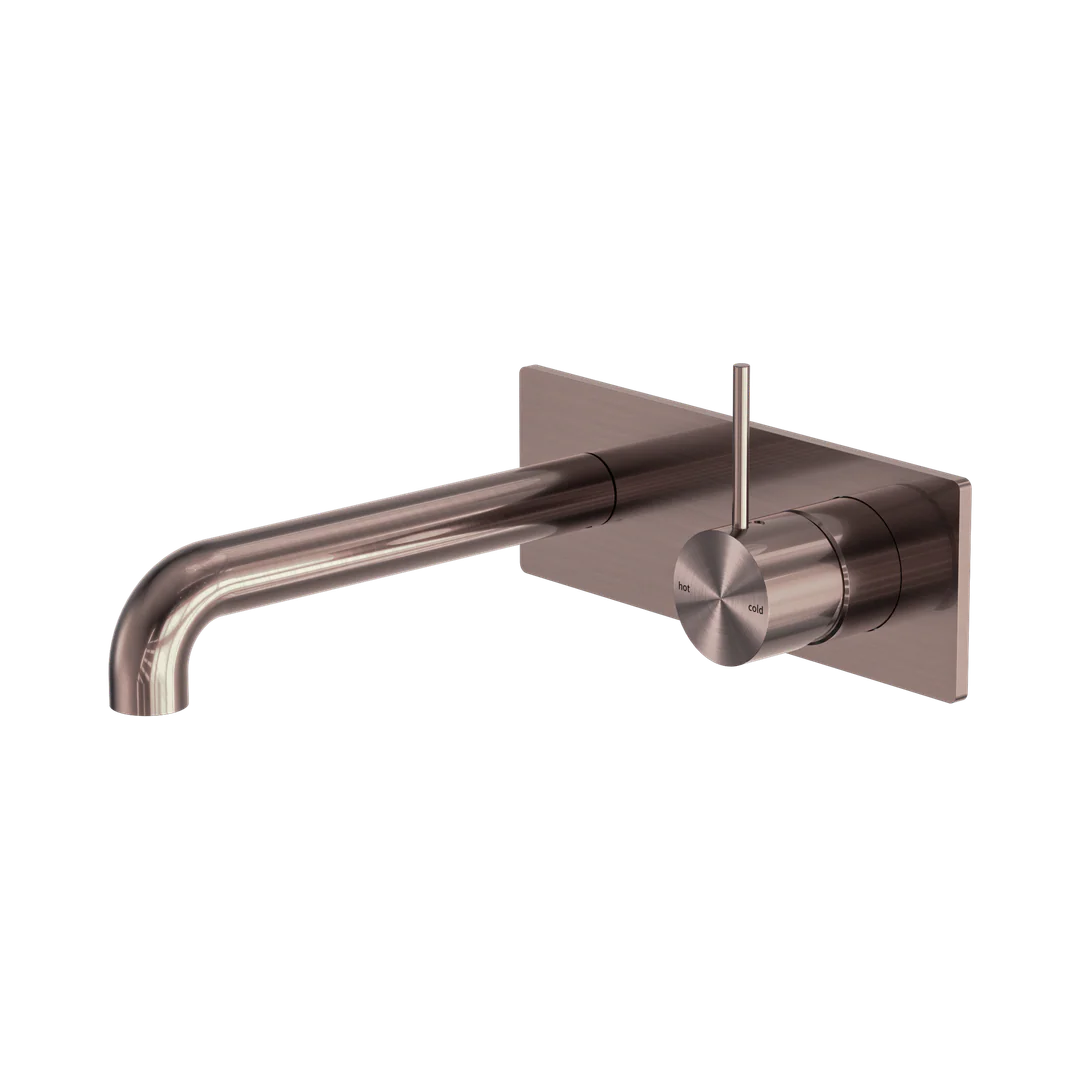 Nero Mecca Wall Basin/Bath Mixer Handle Up 260Mm Brushed Bronze