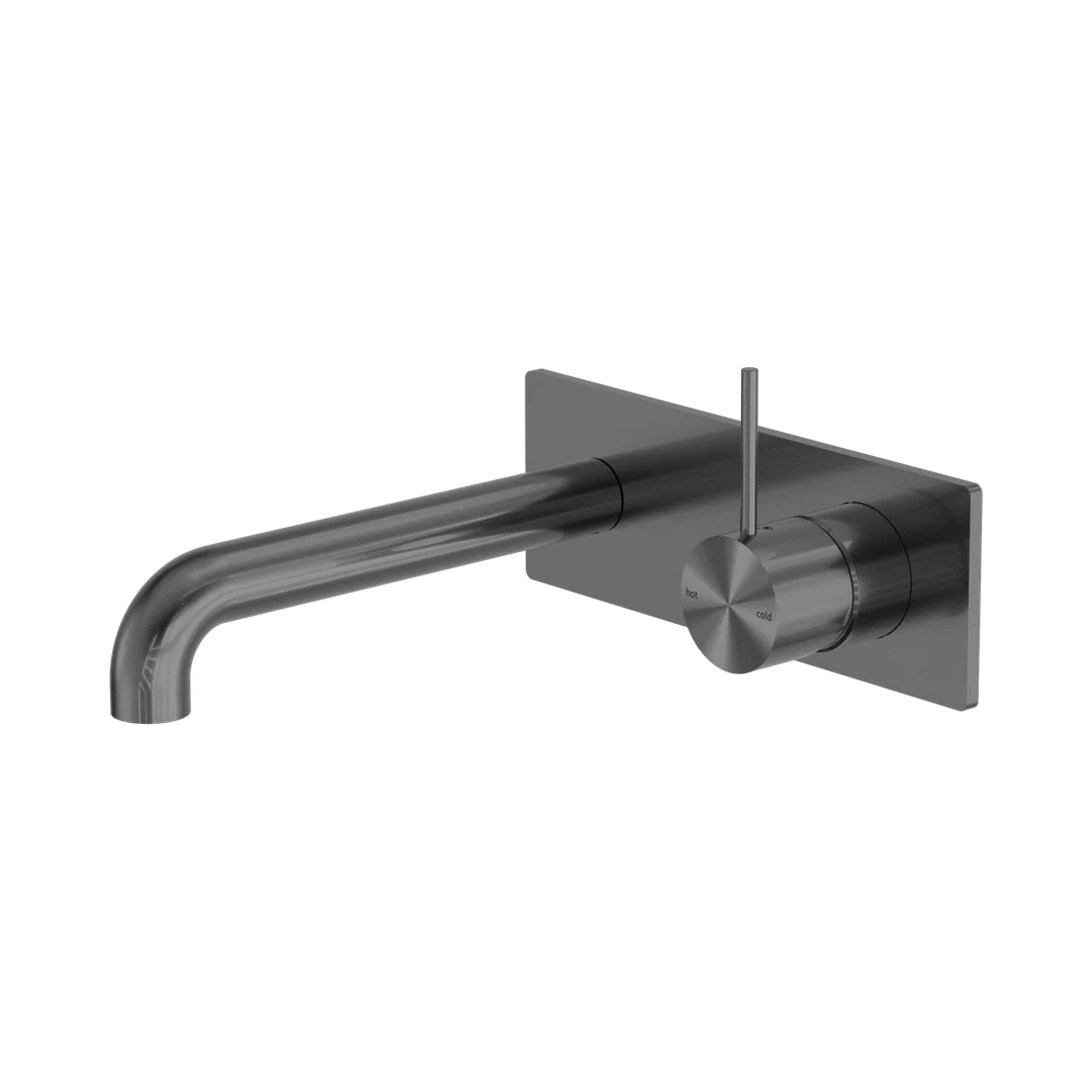 Nero Mecca Wall Basin/Bath Mixer Handle Up 260Mm Gun Metal