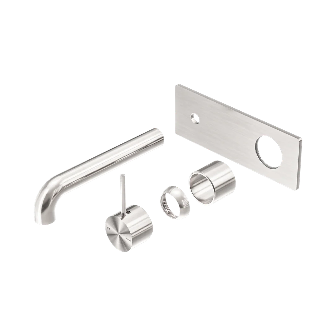 Nero Mecca Wall Basin/Bath Mixer Handle Up 260Mm Trim Kits Only Brushed Nickel
