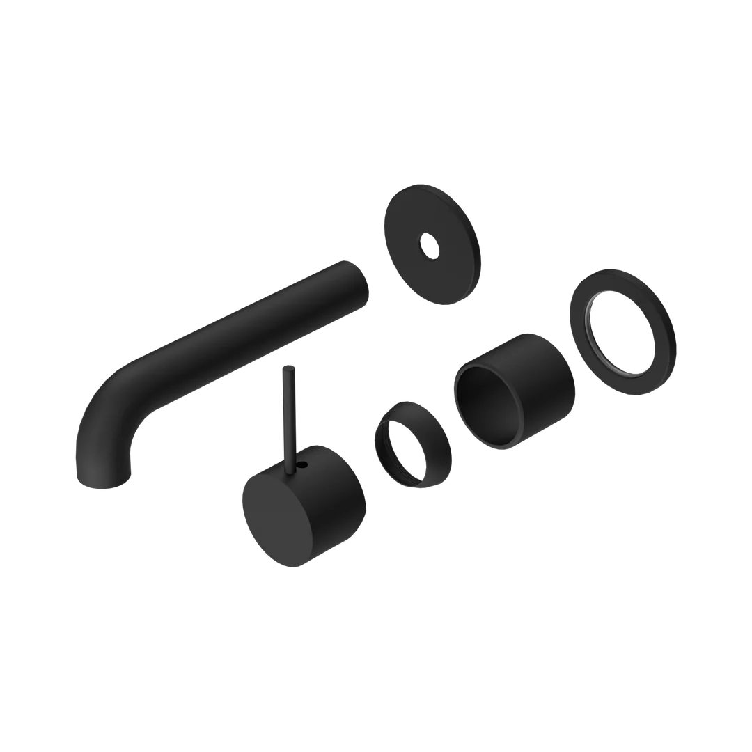 Nero Mecca Wall Basin/Bath Mixer Sep. Back Plate Handle Up 160Mm Trim Kit Only Matte Black