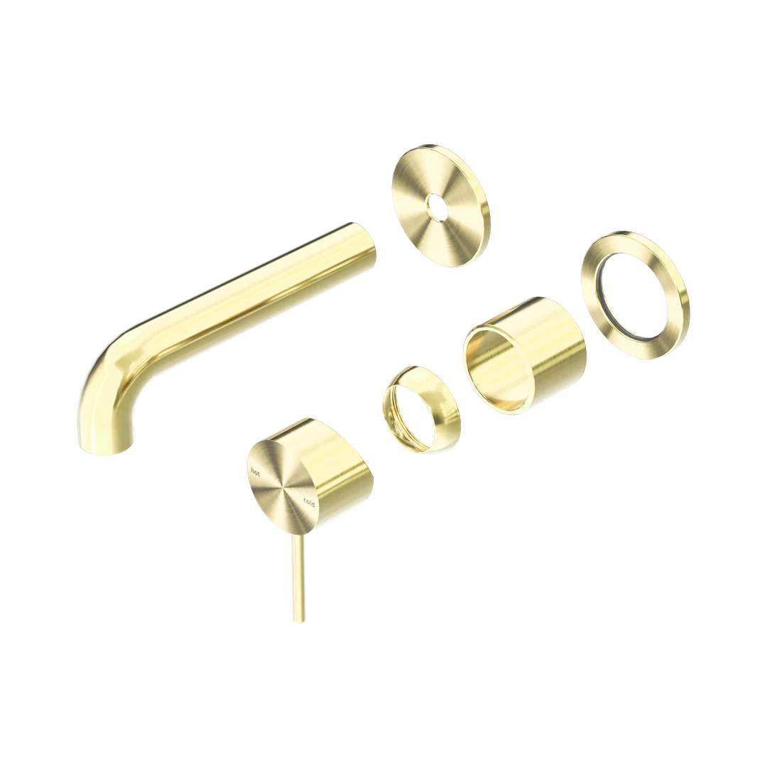 Nero Mecca Wall Basin/Bath Mixer Separate Back Plate 160Mm Trim Kits Only Brushed Gold
