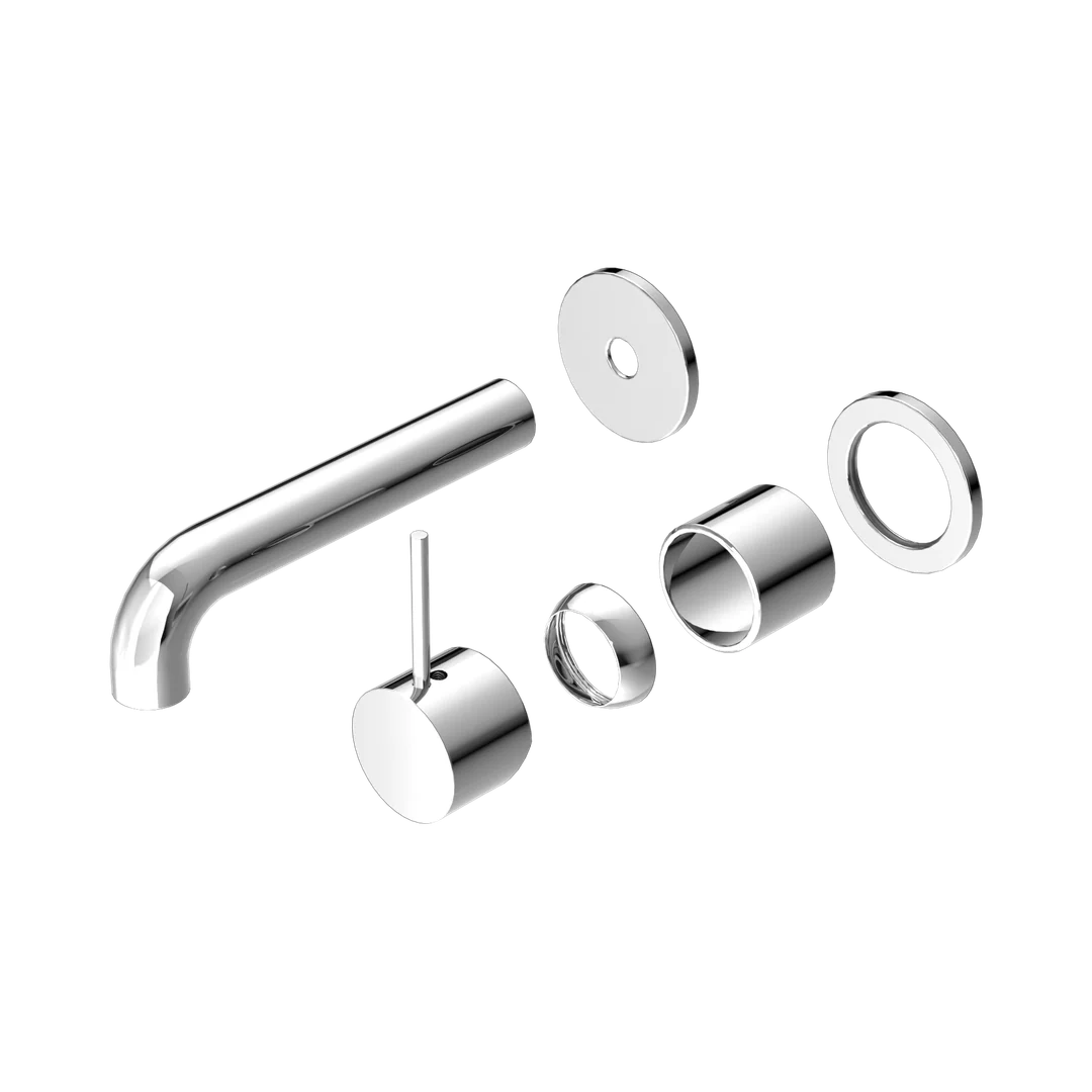 Nero Mecca Wall Basin/Bath Mixer Separate Back Plate Handle Up 120Mm Trim Kits Only Chrome