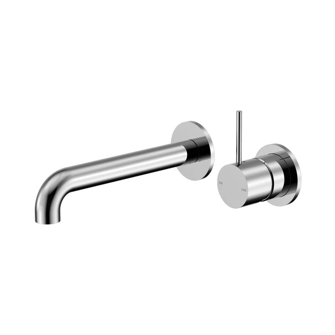 Nero Mecca Wall Basin/Bath Mixer Separate Back Plate Handle Up 260Mm Chrome
