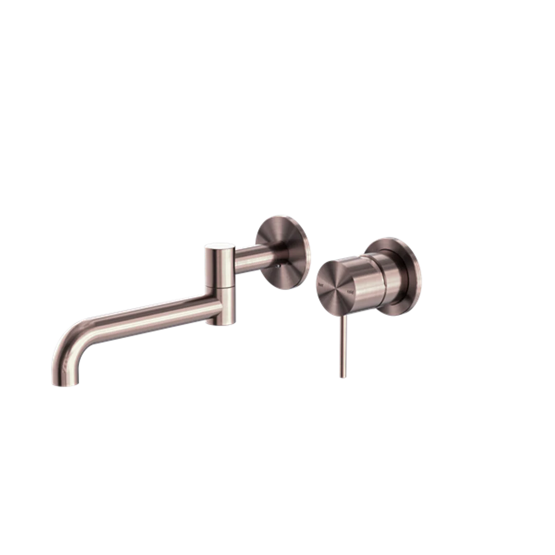 Nero Mecca Wall Basin/Bath Mixer Swivel Spout 225Mm Brushed Bronze Nr221910Rbz