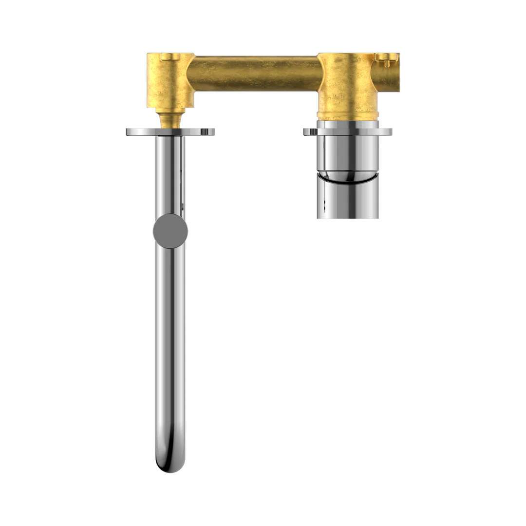 Nero Mecca Wall Basin/Bath Mixer Swivel Spout 225mm - Chrome - Image 4