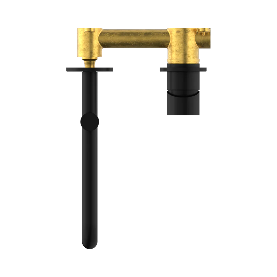 Nero Mecca Wall Basin/Bath Mixer Swivel Spout 225mm - Matt Black - Image 4