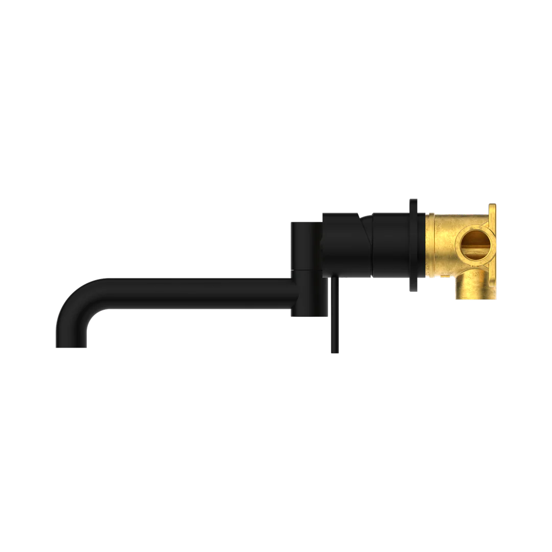 Nero Mecca Wall Basin/Bath Mixer Swivel Spout 225mm - Matt Black - Image 5