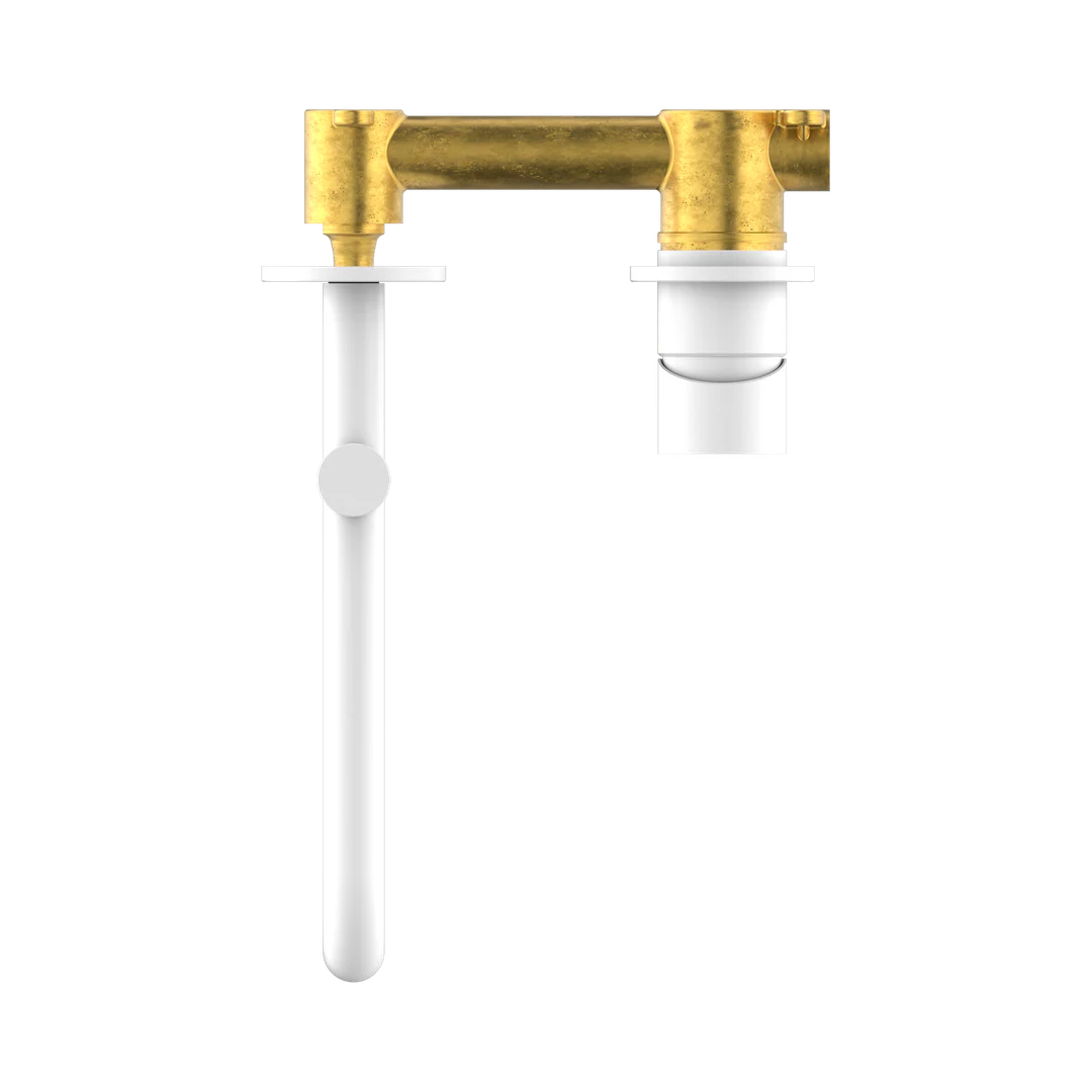 Nero Mecca Wall Basin/Bath Mixer Swivel Spout 225mm - Matt White - Image 3