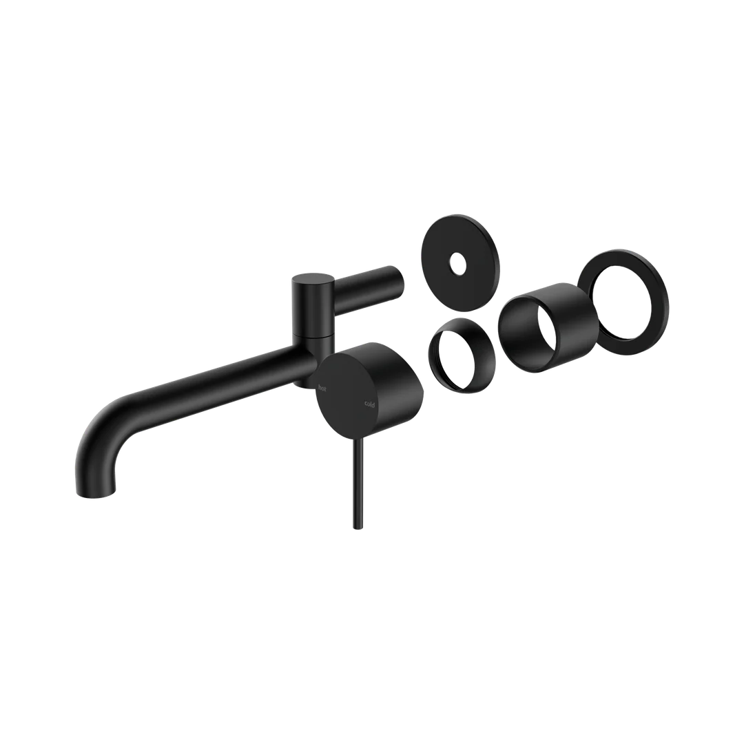Nero Mecca Wall Basin/Bath Mixer Swivel Spout 225Mm Trim Kits Only Matte Black