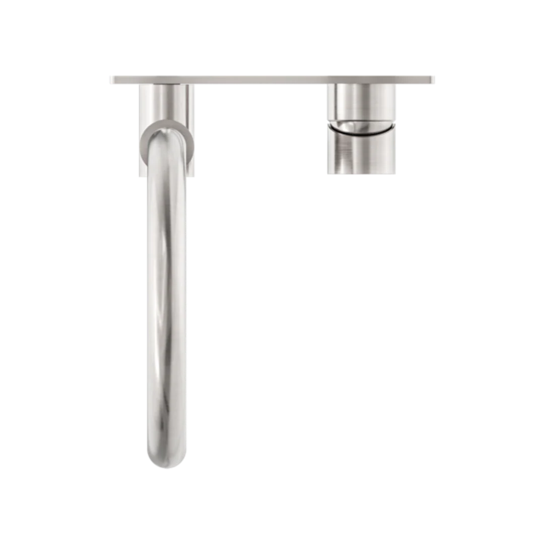 Nero Mecca Wall Basin/Bath Mixer Swivel Spout Handle Up - Brushed Nickel - Image 5