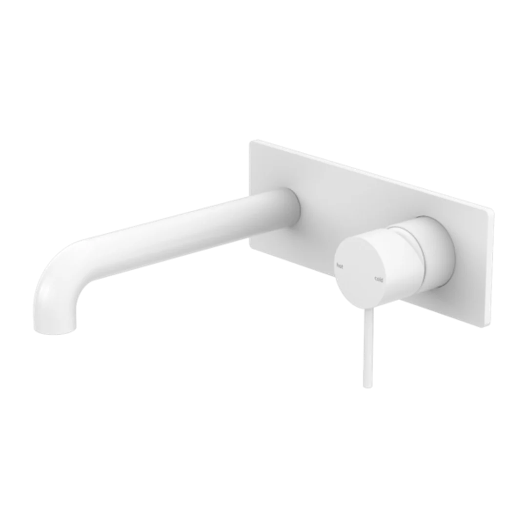 Nero Mecca Wall Basin Mixer 230Mm Matte White Nr221907A230Mw