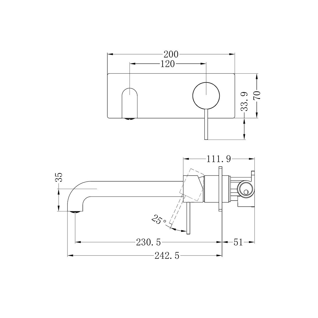 Nero Mecca Wall Basin Mixer 230Mm Matte White Nr221907A230Mw - Image 2
