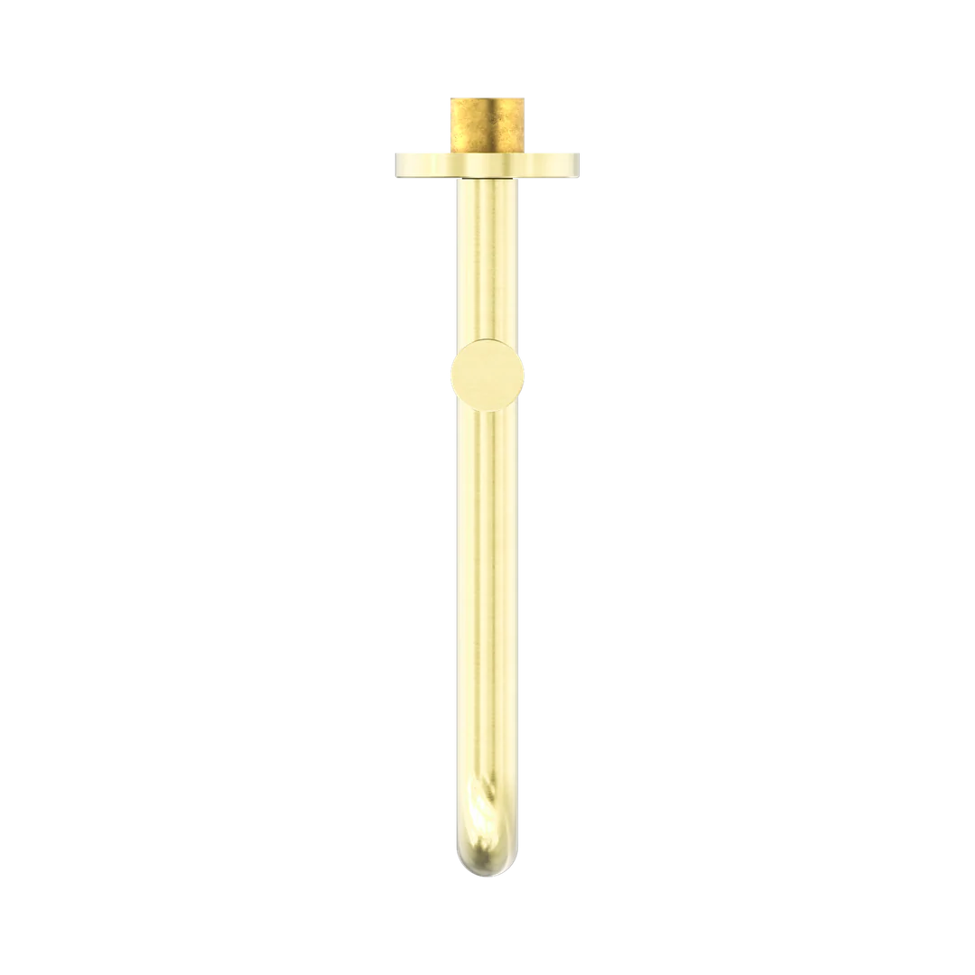 Nero Mecca Wall Mounted Swivel Basin/Bath Spout Only 225mm Brushed Gold - Image 4
