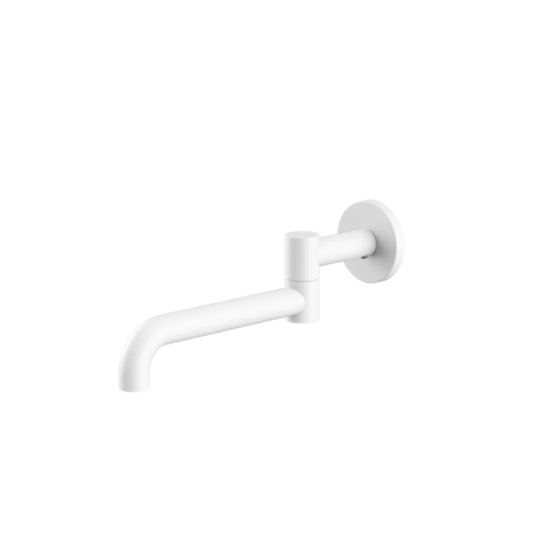 Nero Mecca Wall Mounted Swivel Basin/Bath Spout Only 225mm Matt White - Image 2