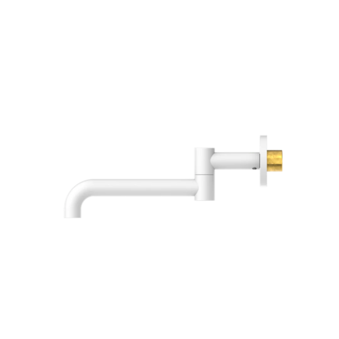 Nero Mecca Wall Mounted Swivel Basin/Bath Spout Only 225mm Matt White - Image 4