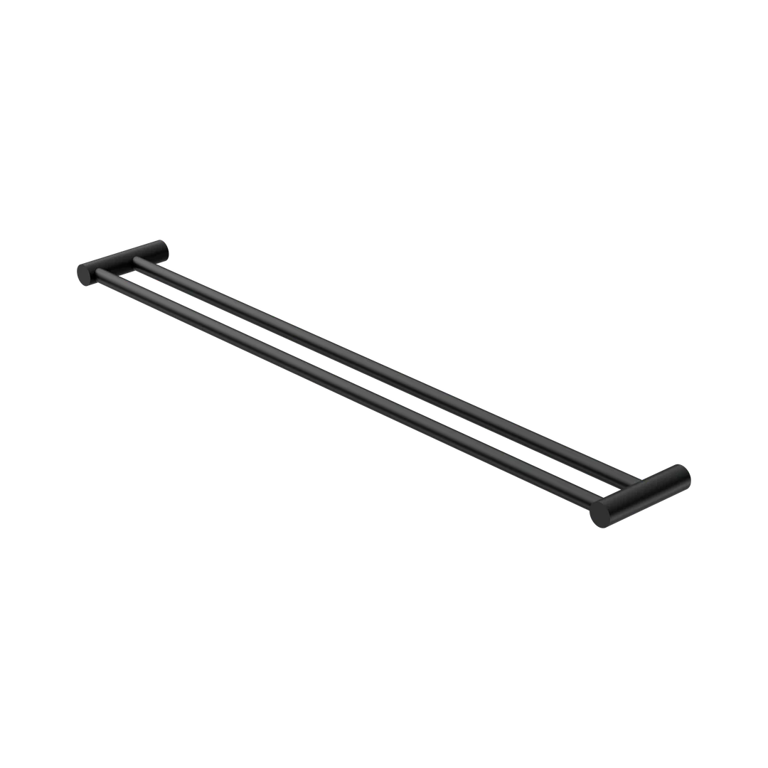 Nero New Mecca Double Towel Rail 800Mm Matte Black