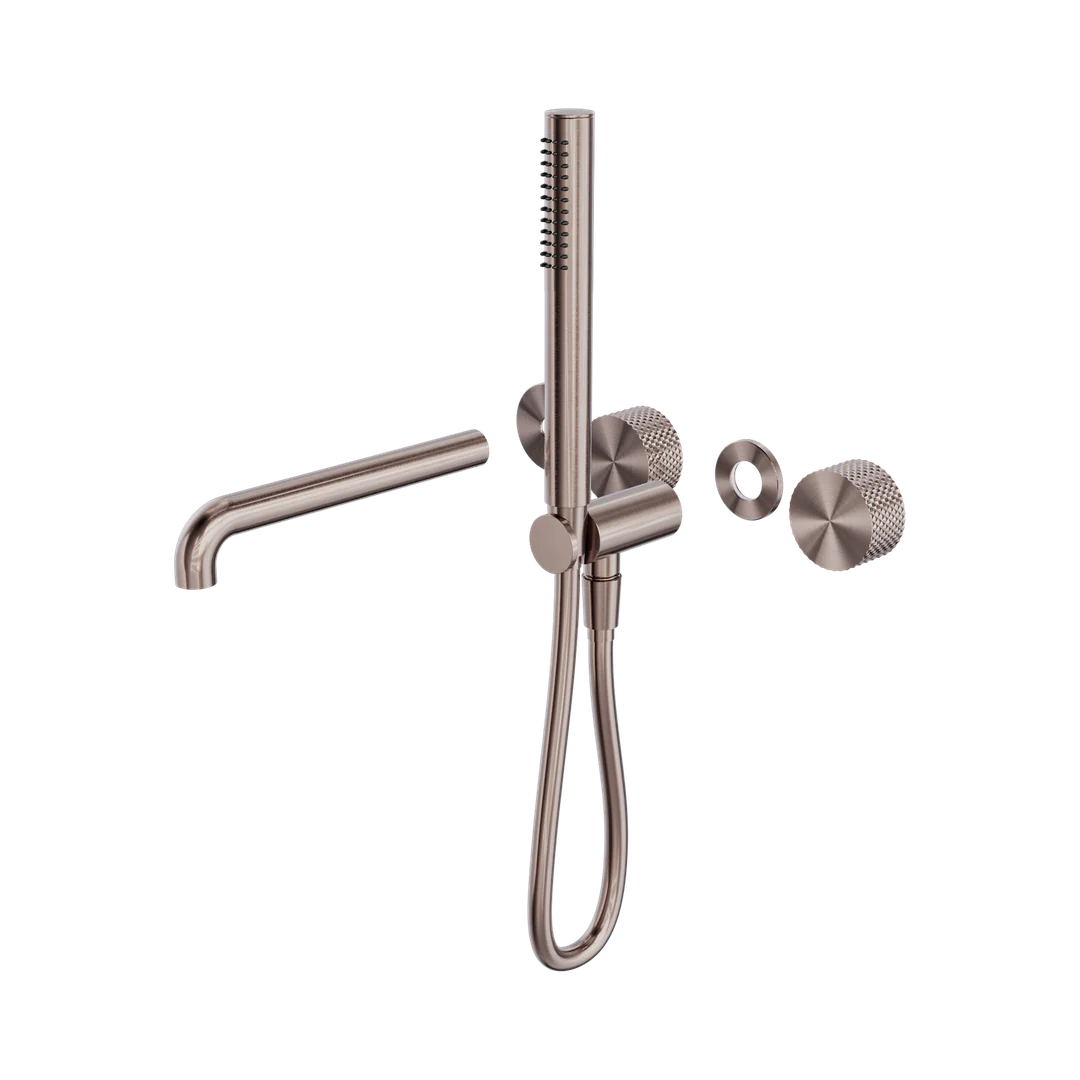 Nero Opal Progressive Shower System Sep. Plate C/W Spout 250Mm Trim Kit Only Brushed Bronze